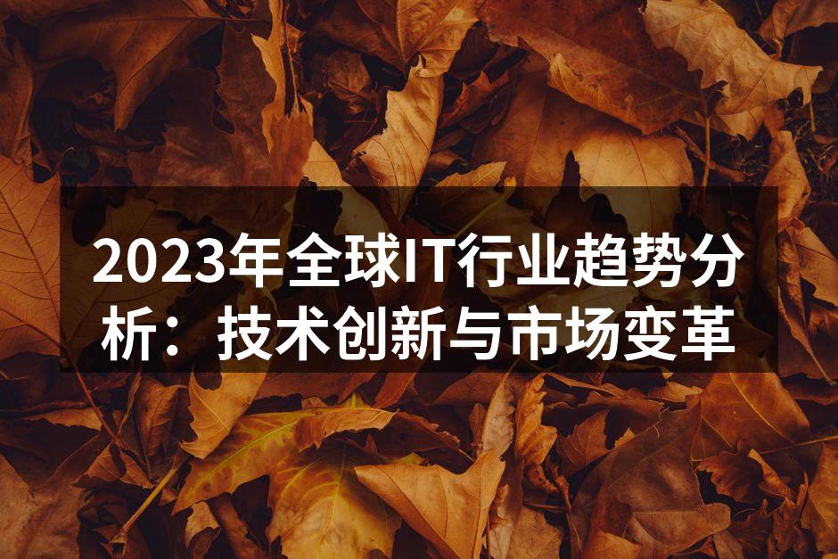 2023年全球IT行业趋势分析：技术创新